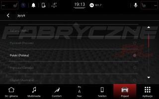CHRYSLER PACIFICA UCONNECT 5 HARMAN BECKER 10,1" polskie menu, polski lektor, zmiana regionu
