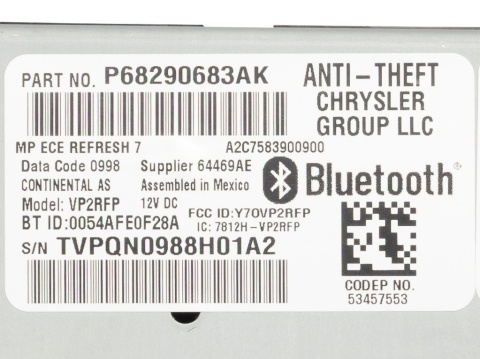 Naprawa radia Continental VP2RFP | Serwis nawigacji