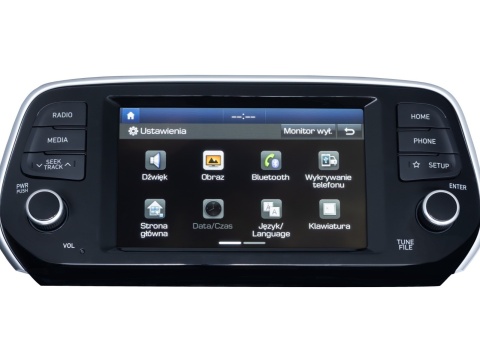 Wgrywanie polskiego menu / zmiana regionu – radio bez nawigacji Hyundai Tucson 2018–2021