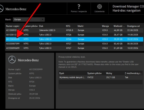 MAPA + KOD AKTYWACYJNY MERCEDES MBUX NTG6 EUROPA (Najnowsza wersja 2026)