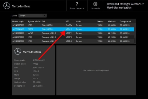 MAPA + KOD AKTYWACYJNY MERCEDES NTG4.5 EUROPA (Najnowsza wersja 2022)