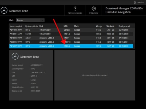 MAPA + KOD AKTYWACYJNY MERCEDES NTG5.5 EUROPA (Najnowsza wersja 2025)
