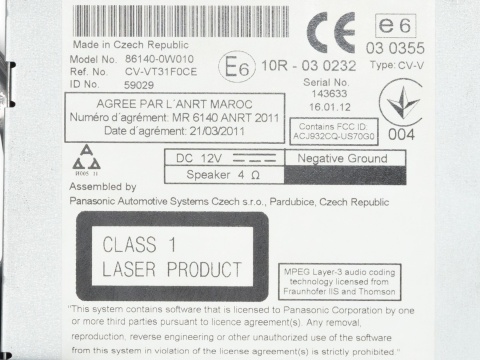 Naprawa nawigacji Toyota RAV4 86140-0W010 | serwis radia