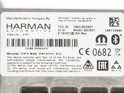 Naprawa radia Harman VP4 940 Alfa Romeo Giulietta (2014-2020r.) | Serwis nawigacji