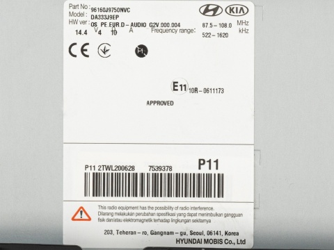 Naprawa nawigacji DA333J9EP Hyundai Kona 2020-2022r. | Serwis radia