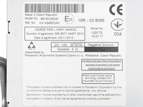 Naprawa nawigacji 86140-05240 Toyota Avensis (2015-2019r.) | Serwis radia