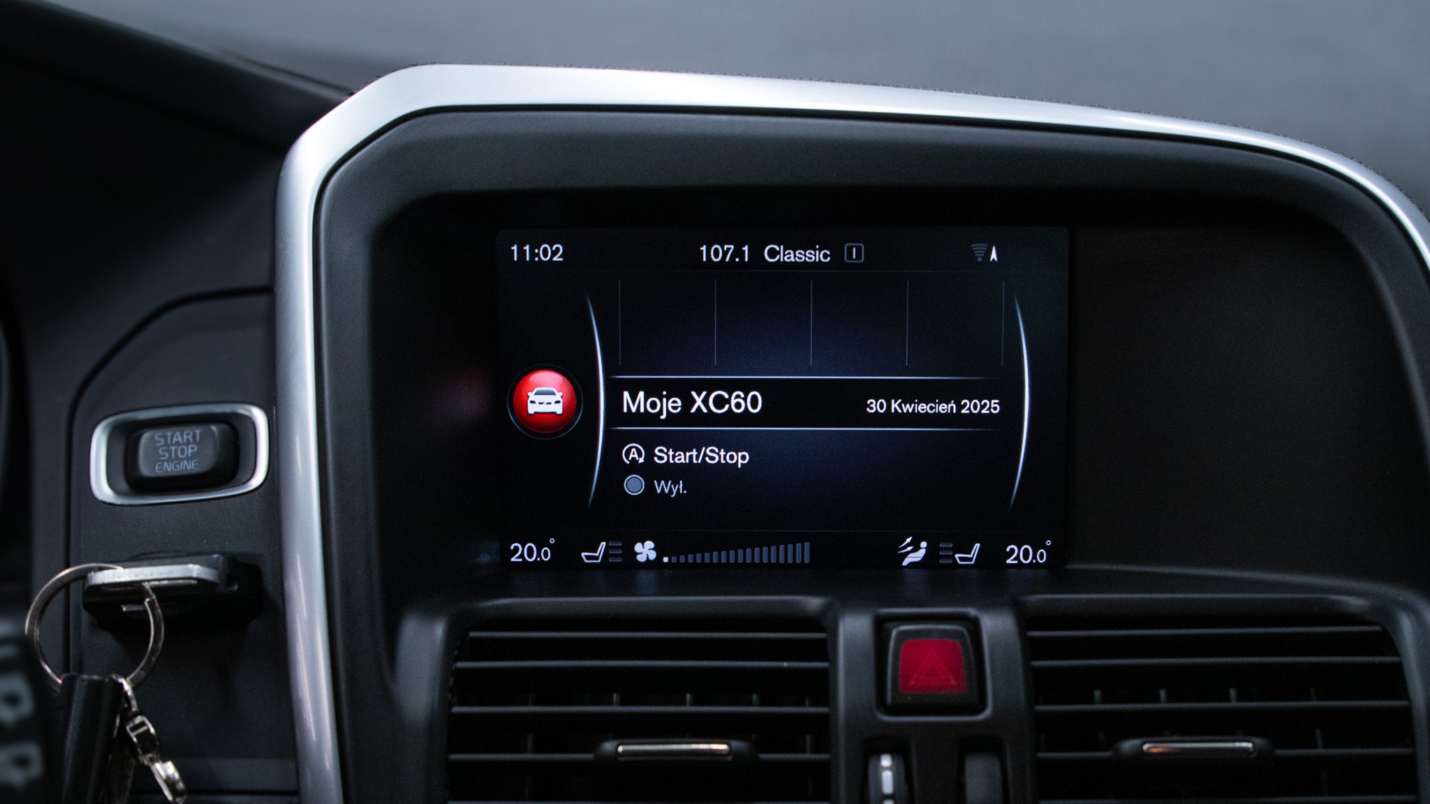 moje XC60 w systemie Volvo Sensus