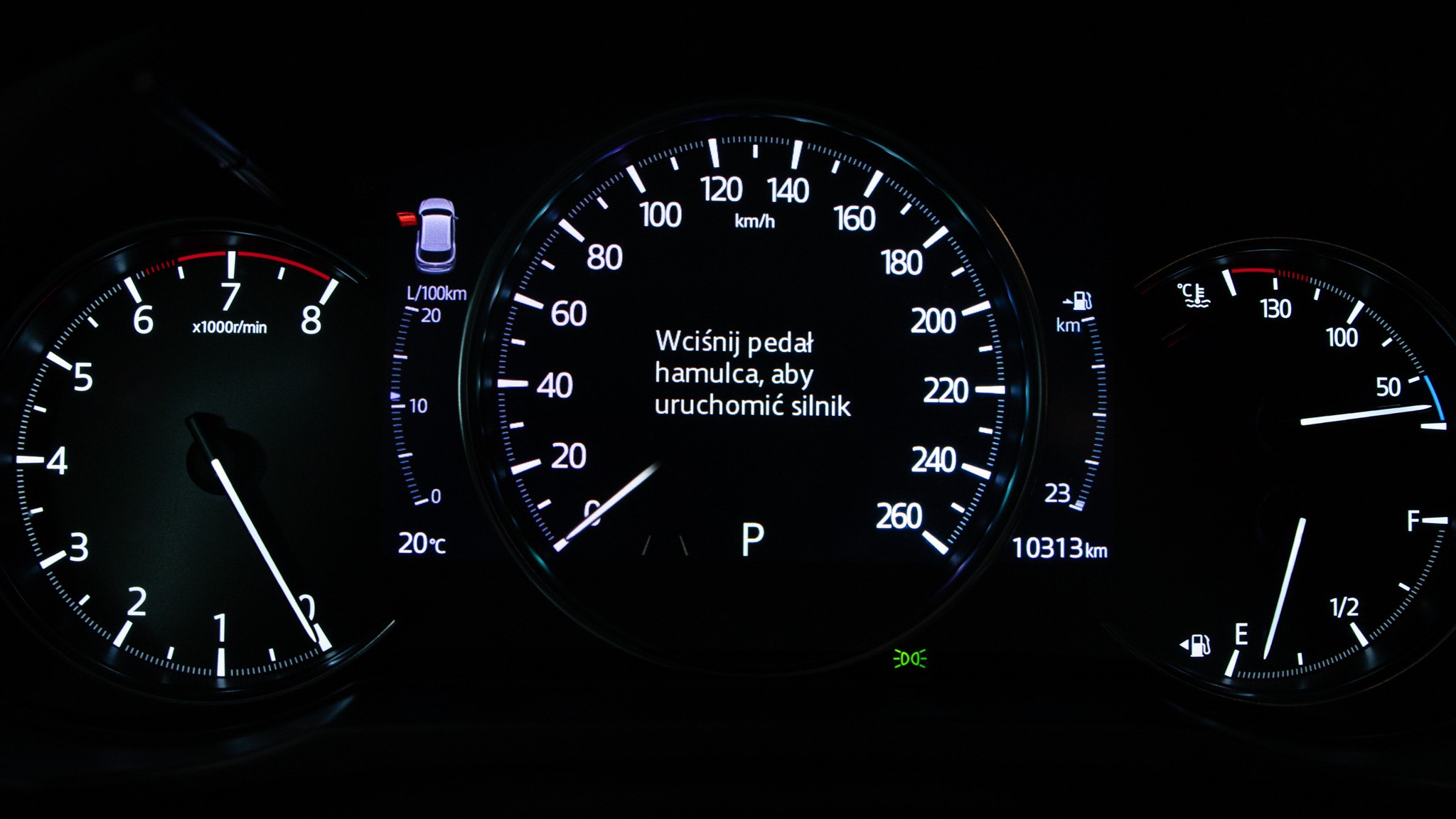 mazda język polski w liczniku