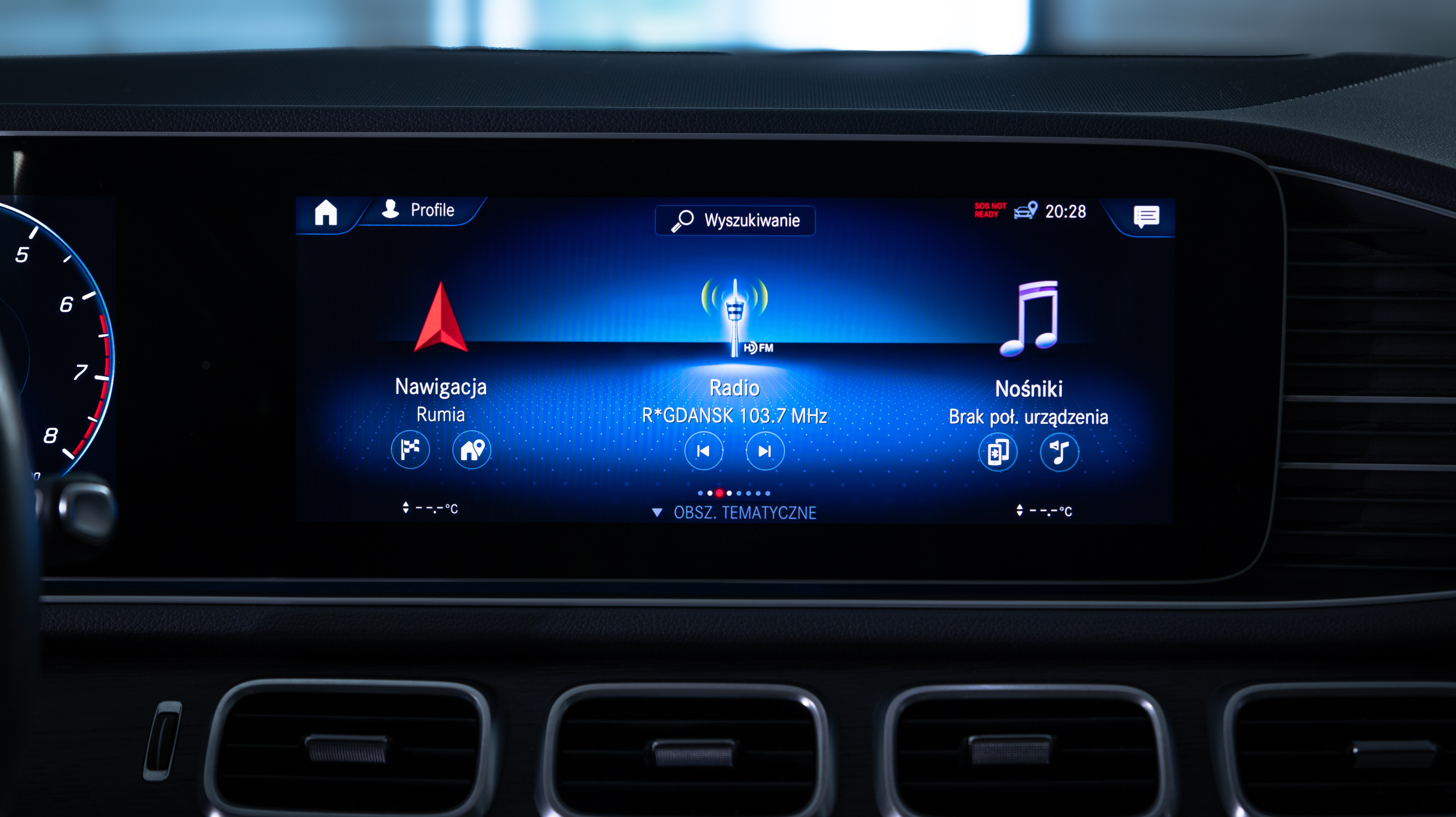 Mercedes z USA polskie menu 