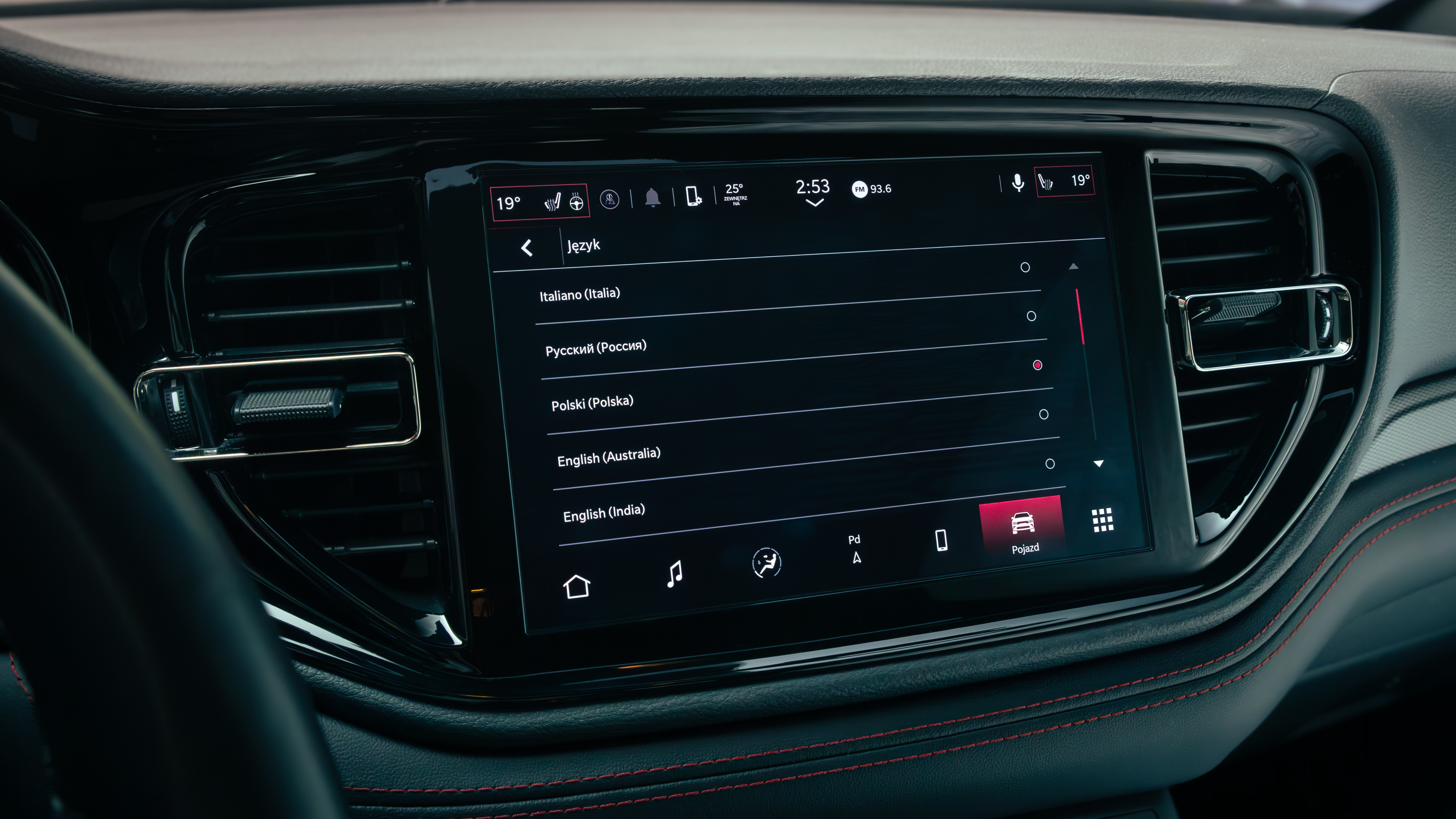 dodge durango polskie menu
