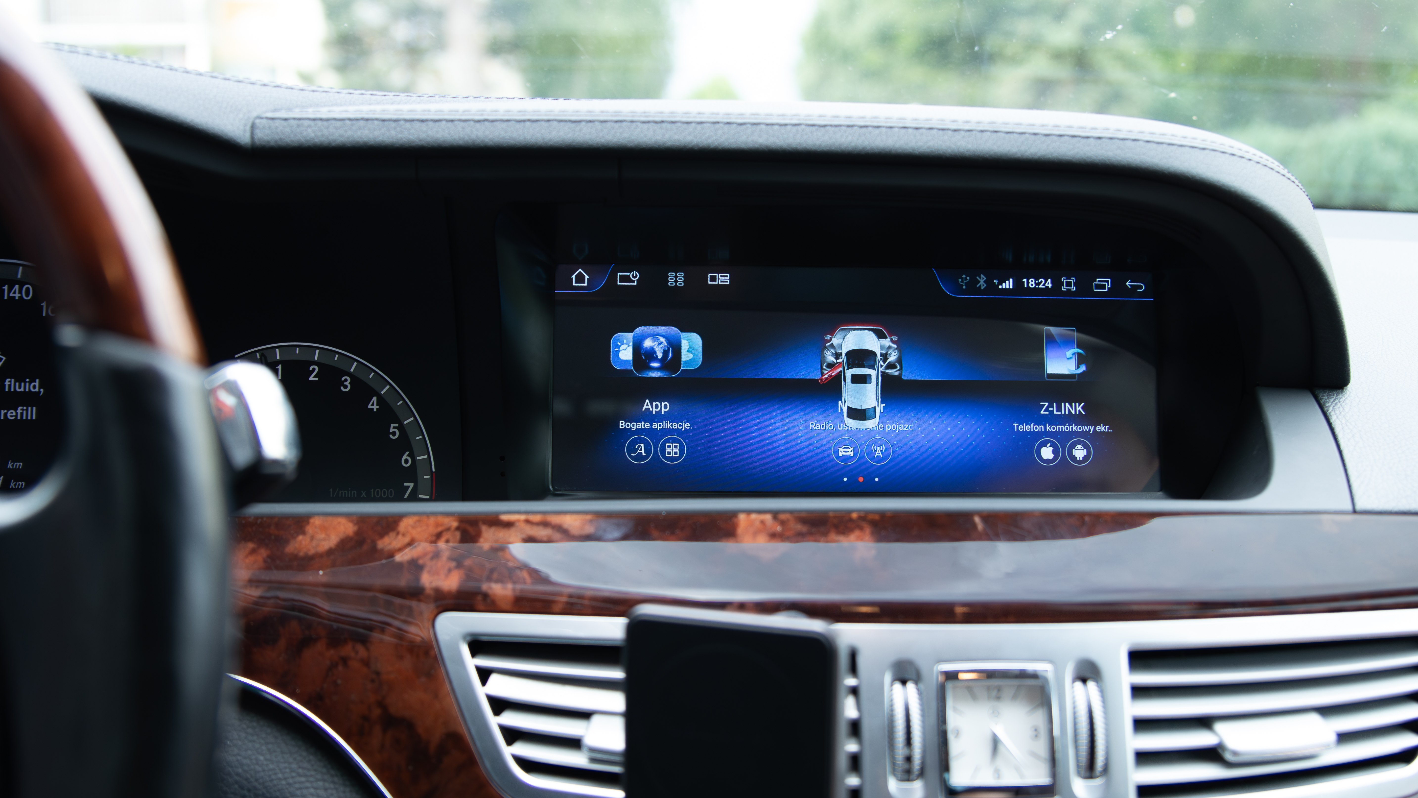 radio carplay android auto mercedes s klasa