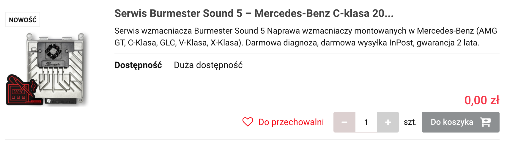 Regeneracja wzmacniacza Burmester